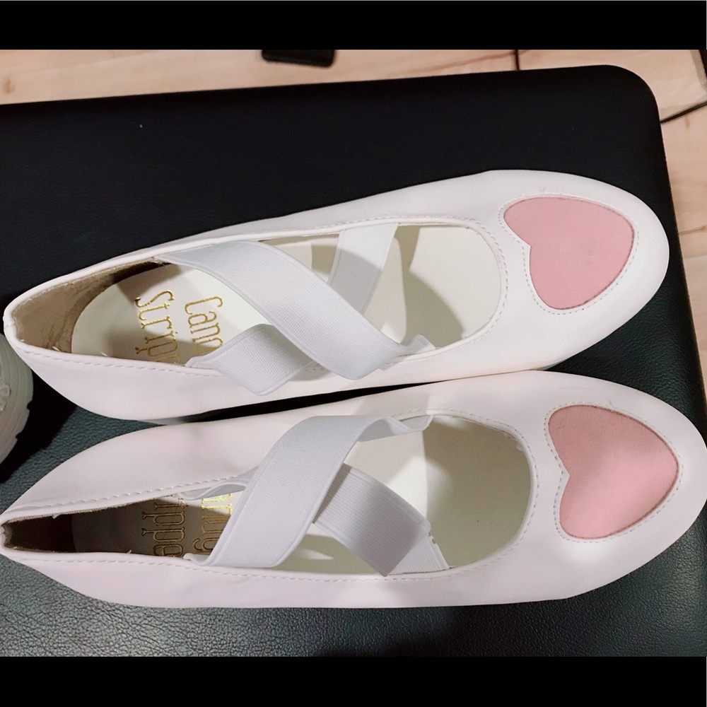 NEW Sz S platform Lolita dolly shoes, pink hearts